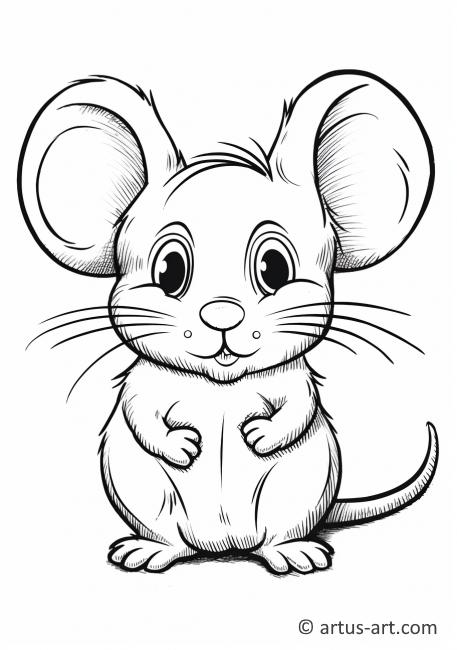 Page de coloriage de souris